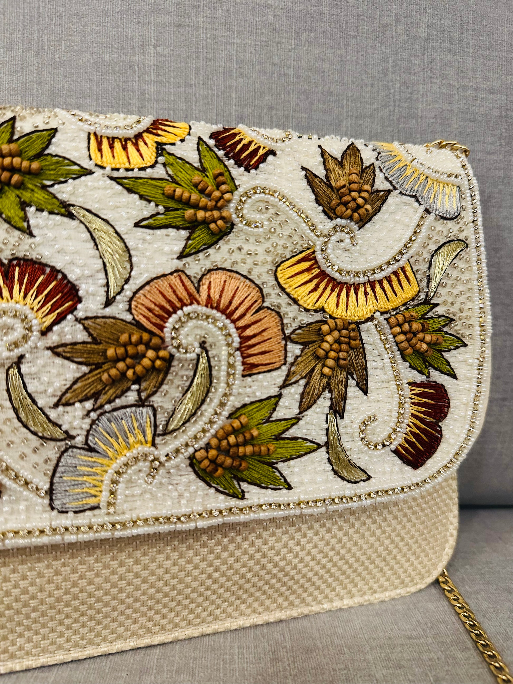 Zardozi and Jute Clutch - TESU
