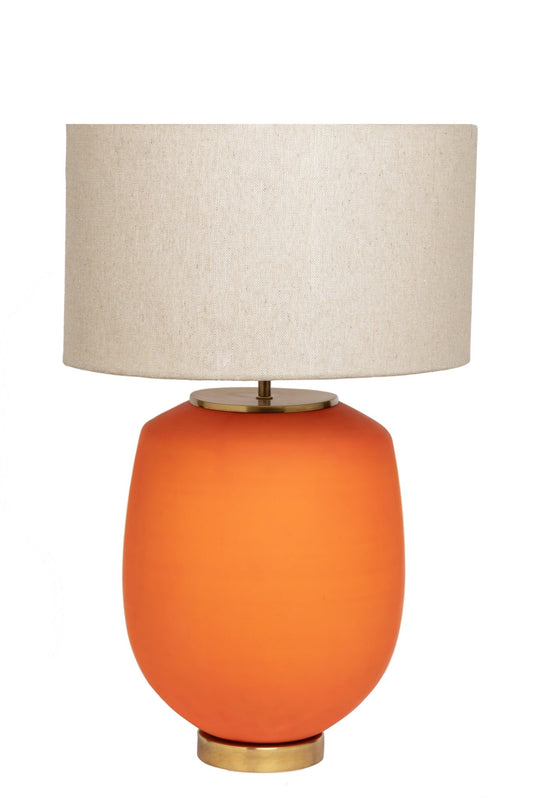 Linen Shade Glass Table Lampshade - TesuTable Lamp