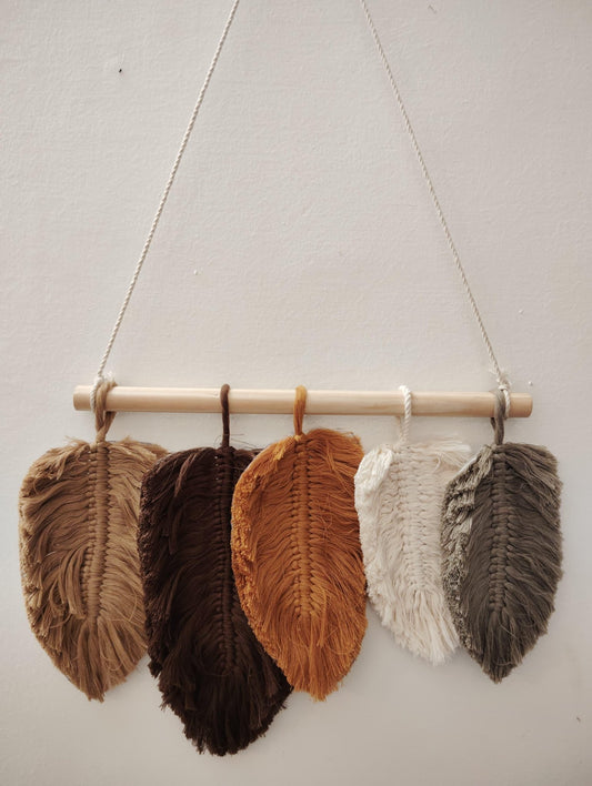 Macrame Leaf Wall Decor - Set of 5 - TesuWall Decor