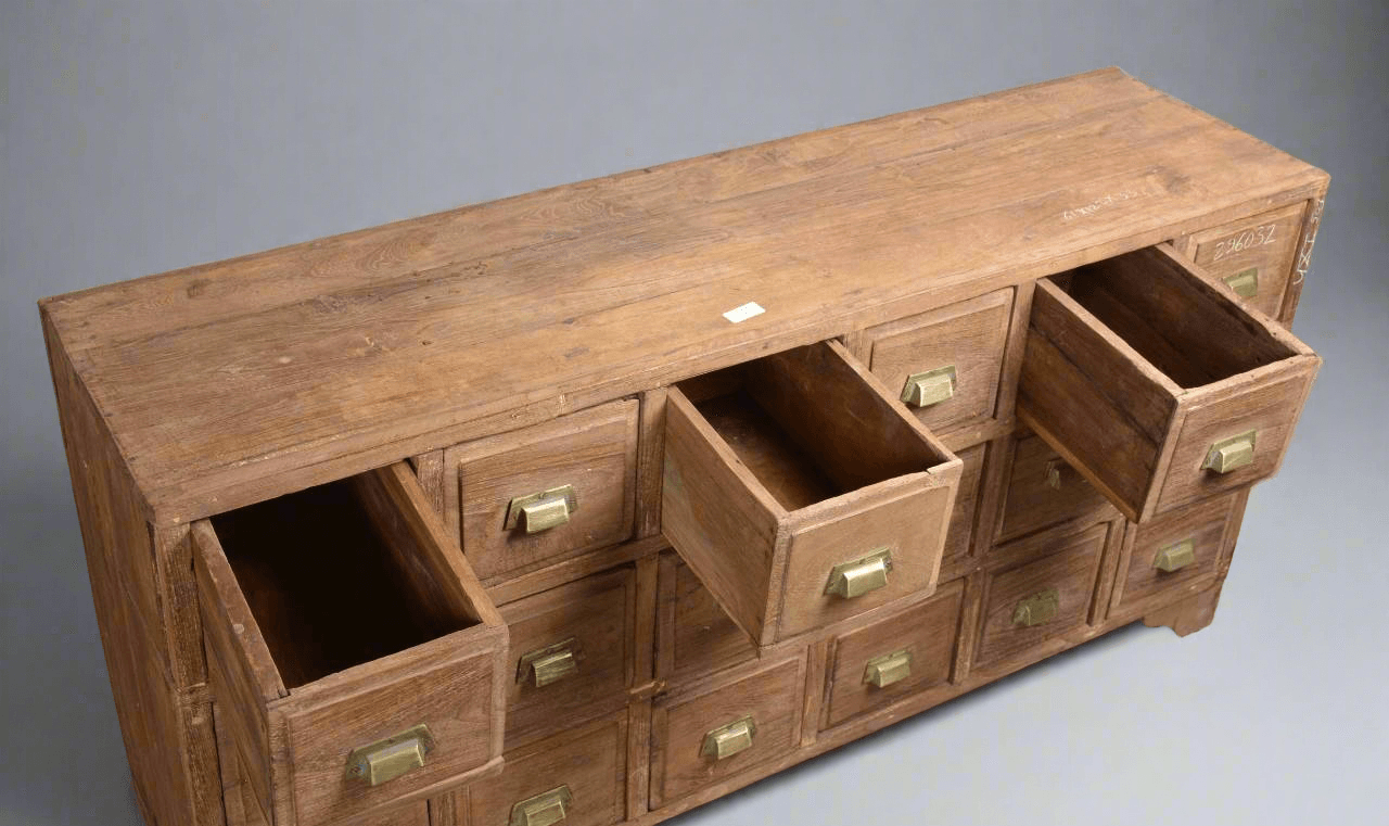 Multi Drawer Wooden Antique Table - TesuTable