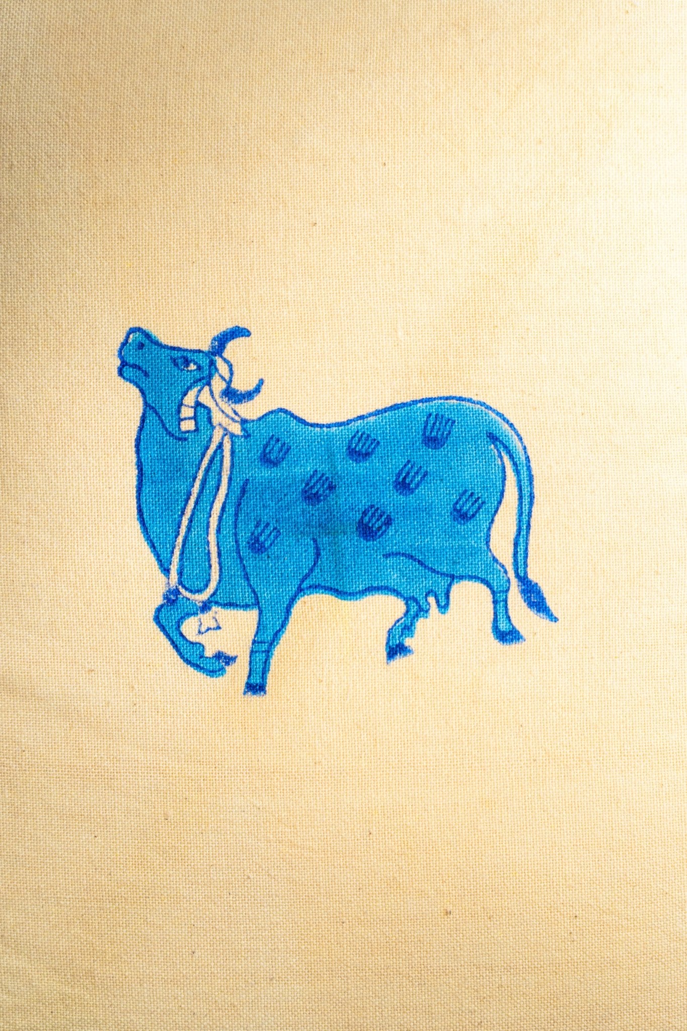 Neelam Cow Block Cushion Cover - TesuCushion Covers