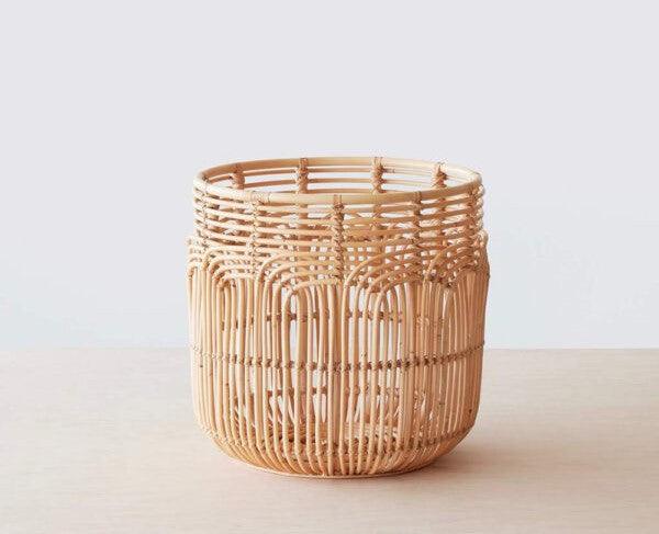 Open Weave Rattan Laundry Basket - TesuBaskets