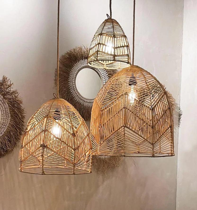 Rattan Pendant Dome Shaped Lampshade - TesuLampshade