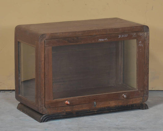 Small Wooden Glass Showcase - TesuCabinets & Storage