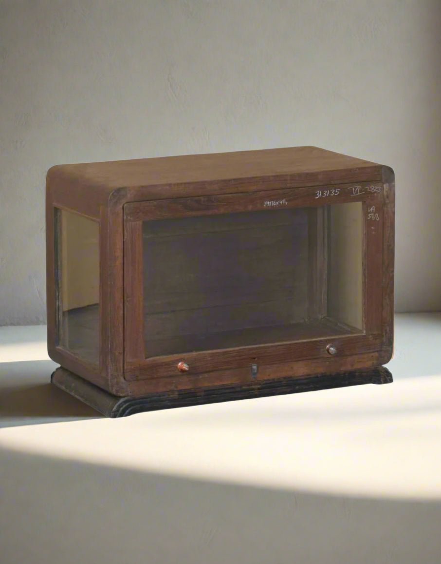 Small Wooden Glass Showcase - TesuCabinets & Storage