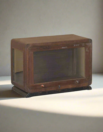 Small Wooden Glass Showcase - TesuCabinets & Storage
