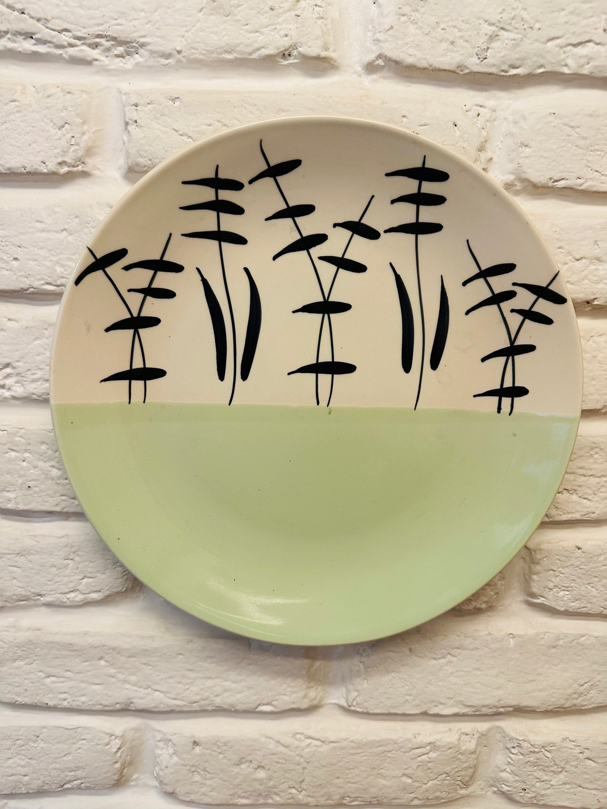 Olive Hand Painted Wall Plates Set of 3 - TESU