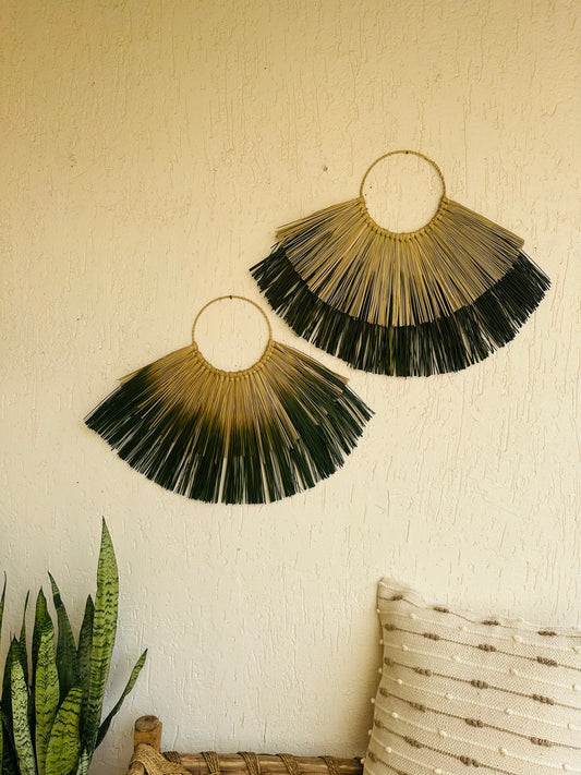 Forest Green Seagrass Wall Decor - TESU