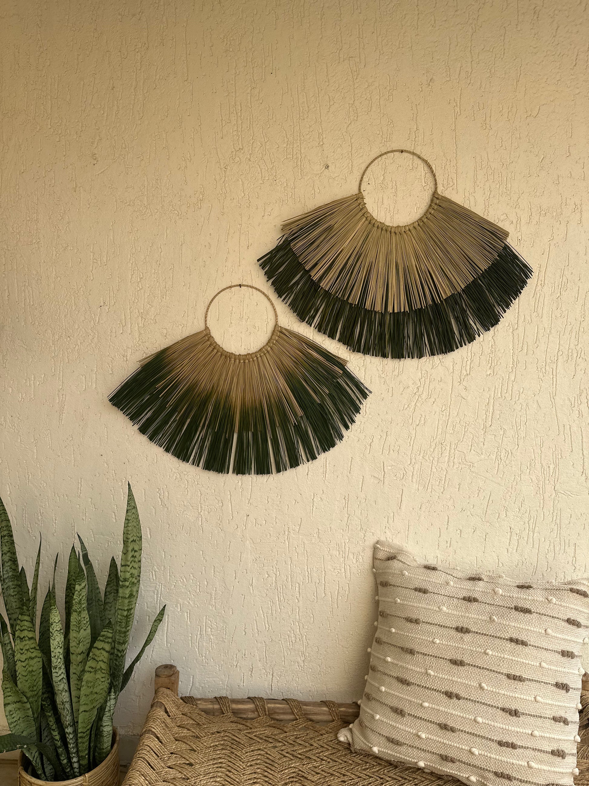 Forest Green Seagrass Wall Decor - TESU
