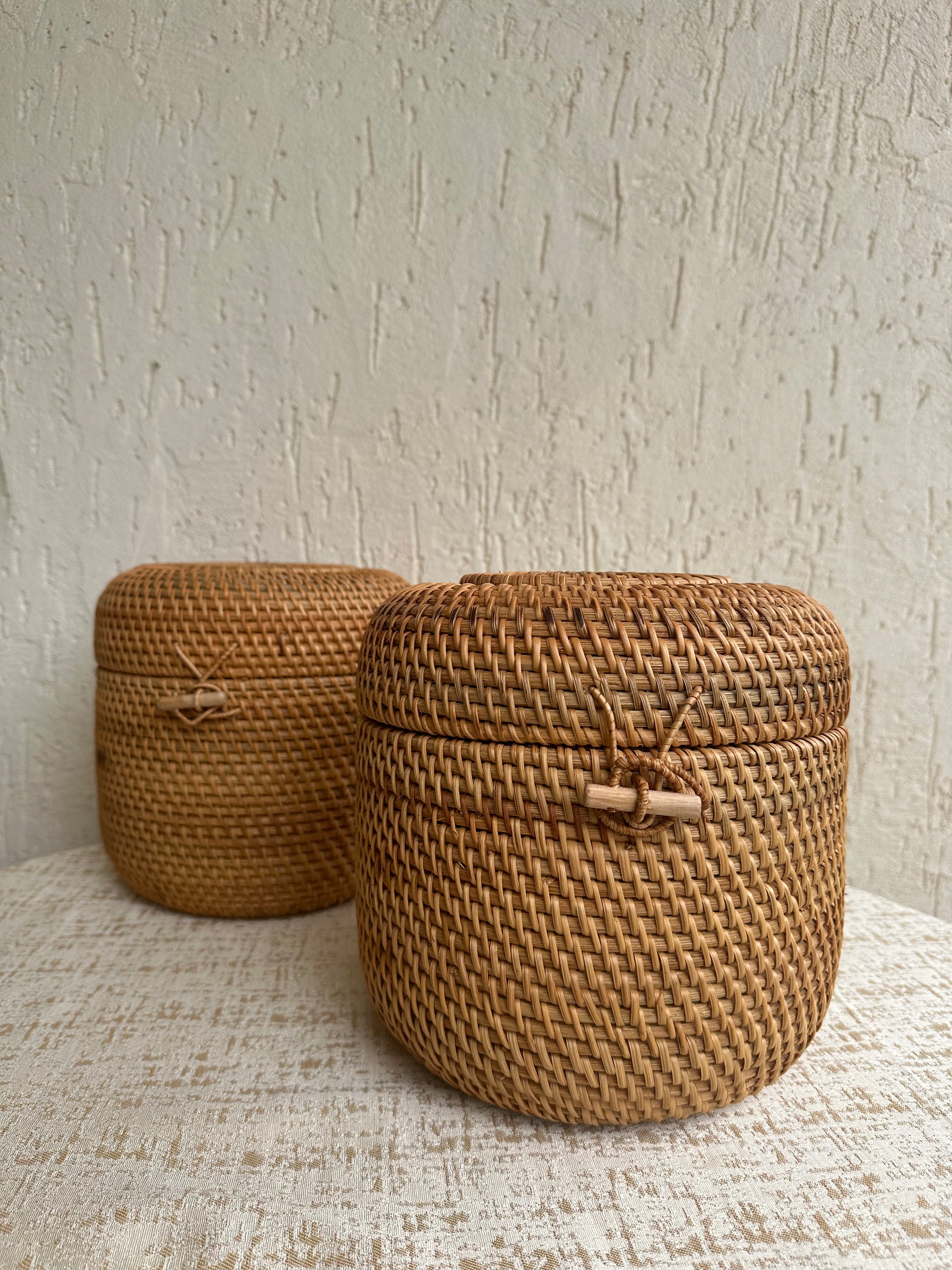 Rattan Storage Box With Lid - TESU