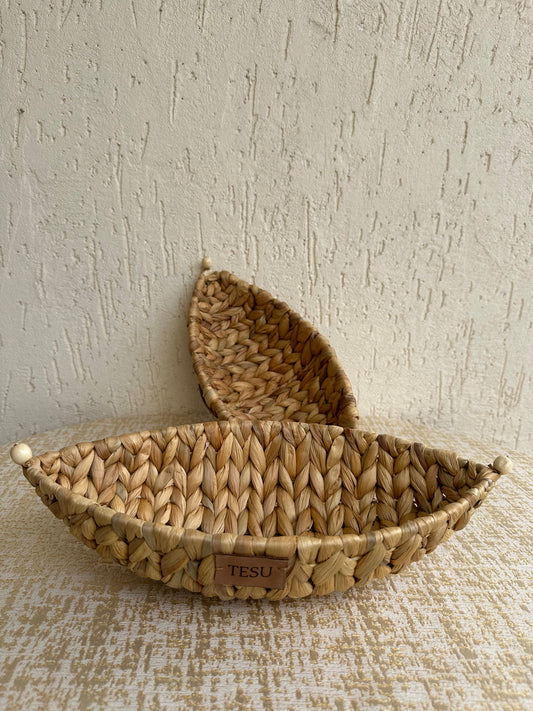 Water Hyacinth Boat Shaped Basket - TESU