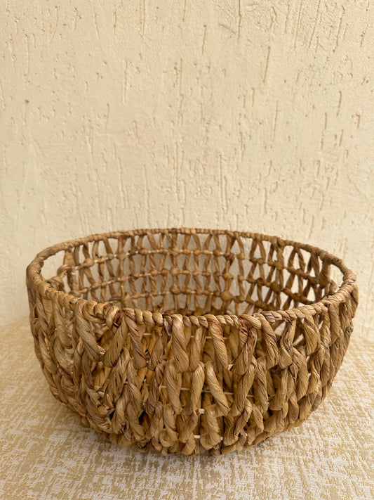 Water Hyacinth Cut-Work Basket - TESU