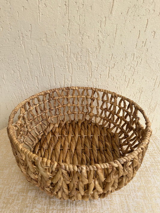 Water Hyacinth Cut-Work Basket - TESU