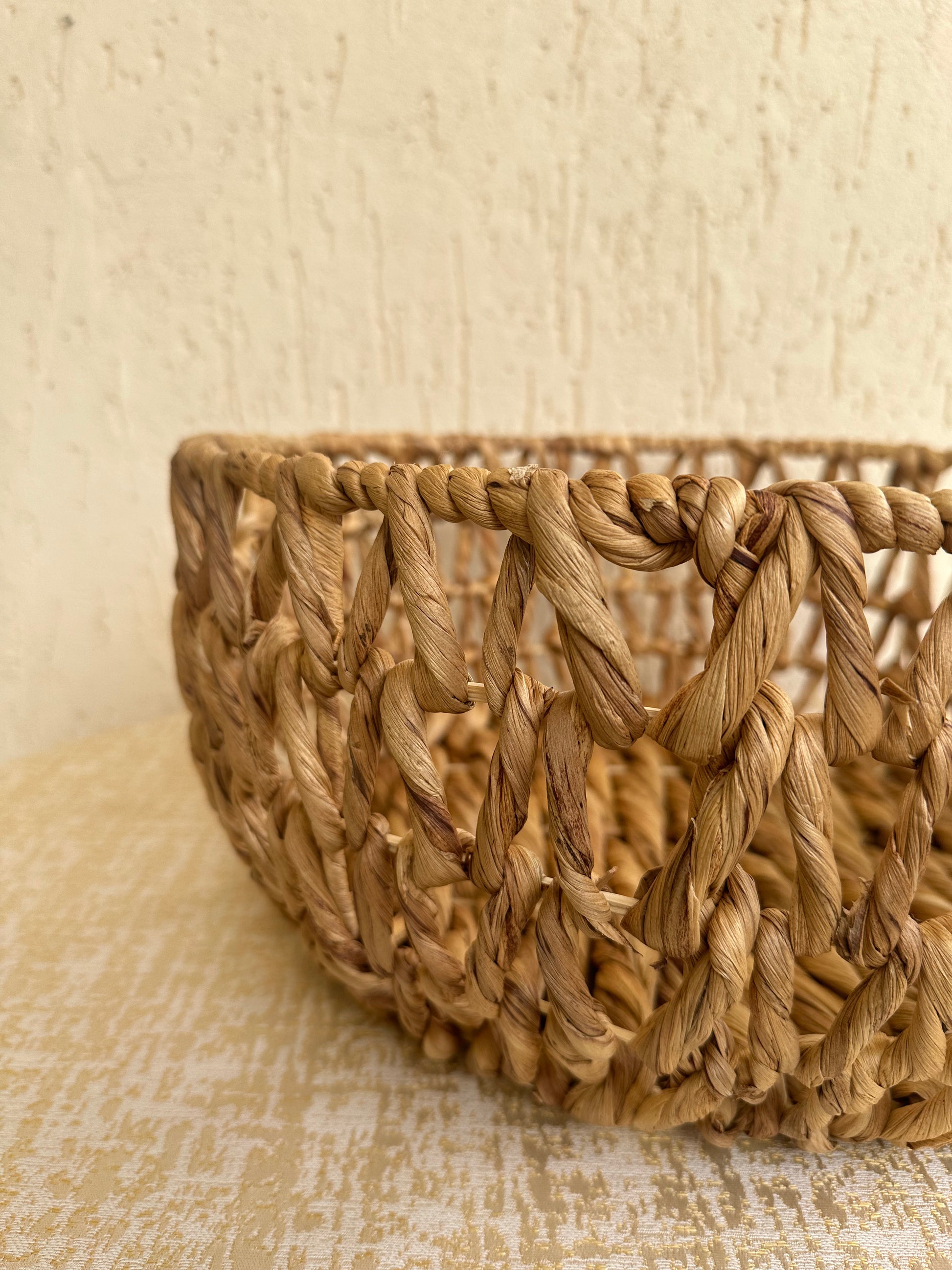 Water Hyacinth Cut-Work Basket - TESU