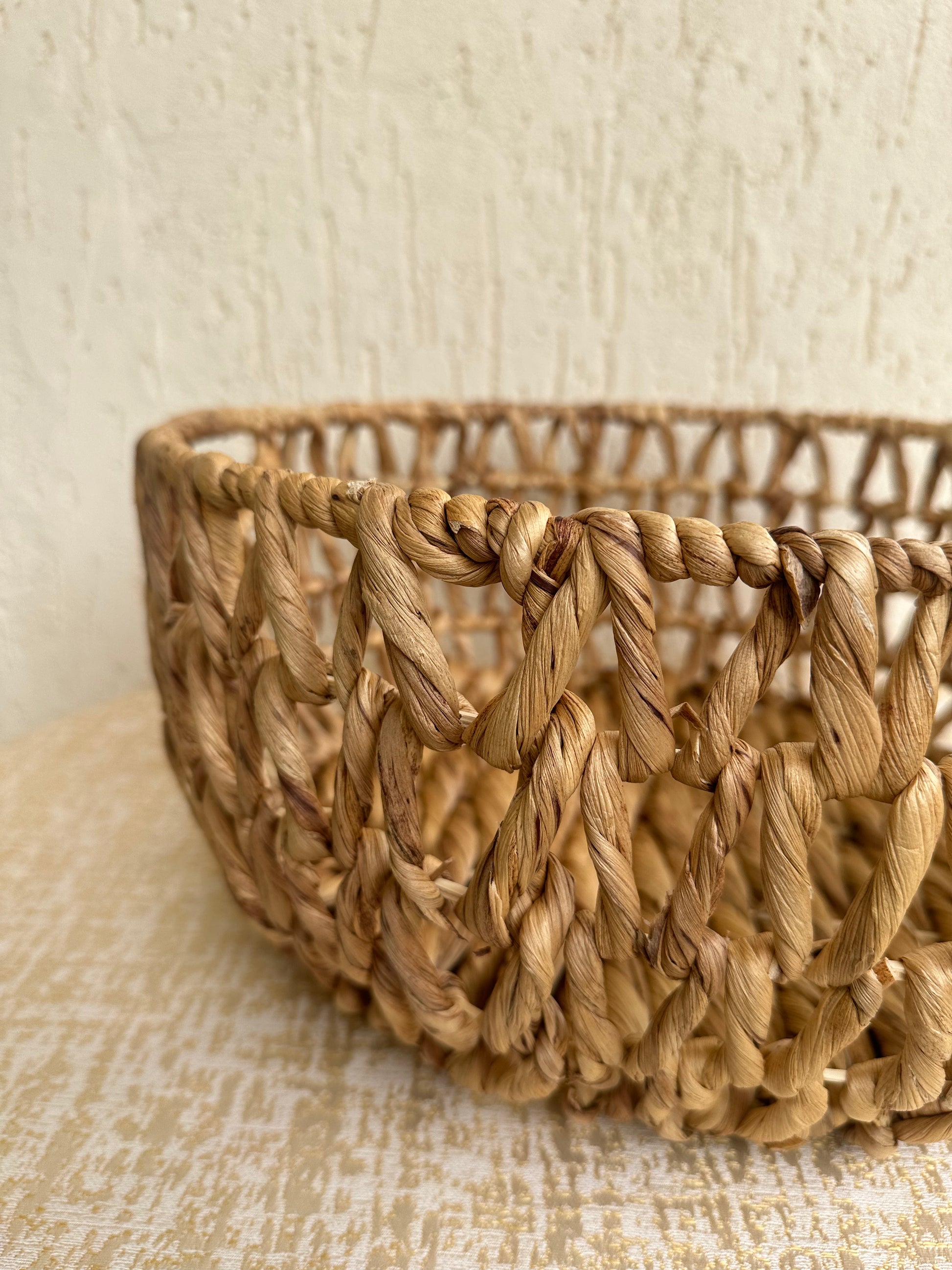 Water Hyacinth Cut-Work Basket - TESU
