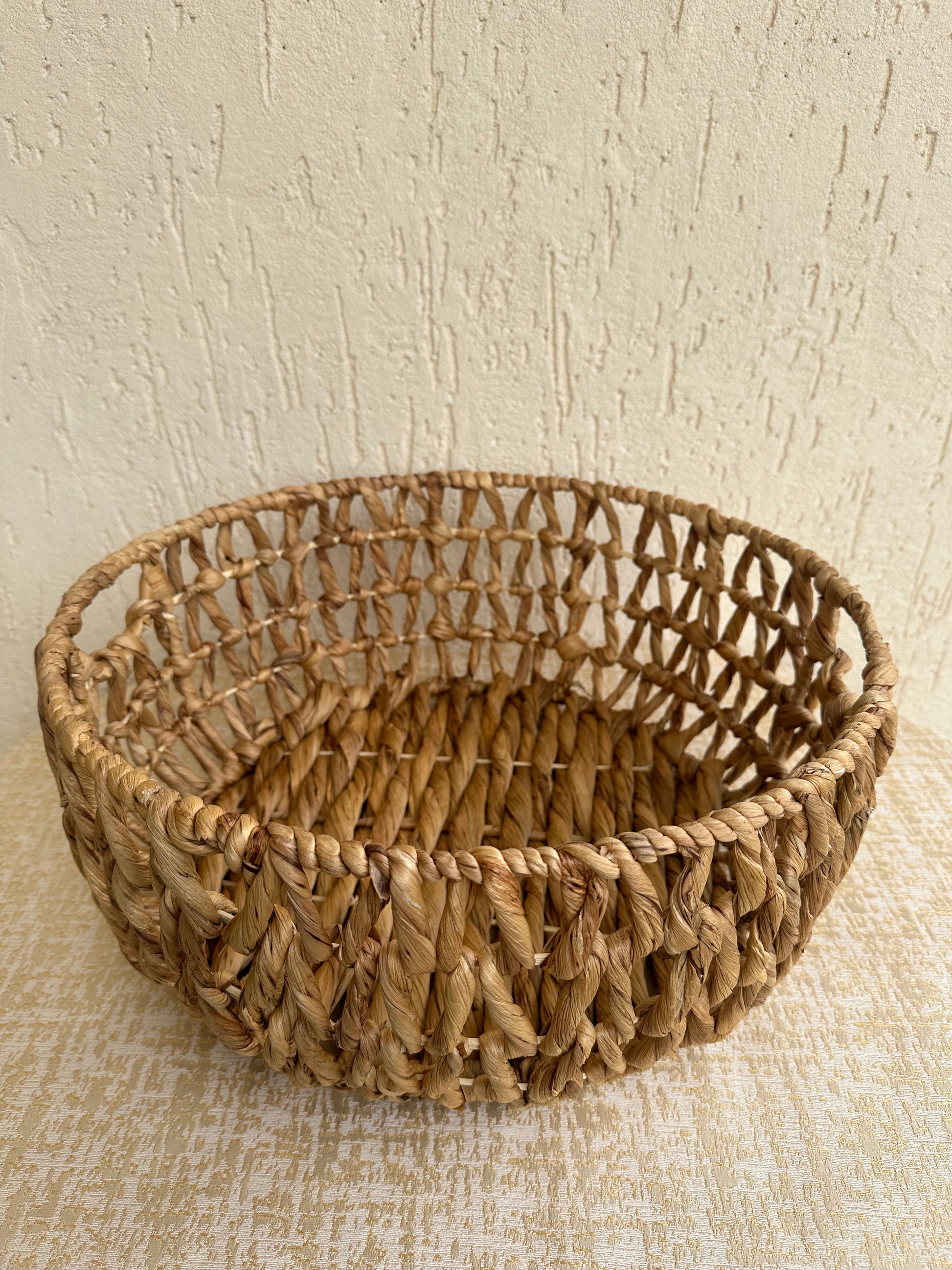 Water Hyacinth Cut-Work Basket - TESU