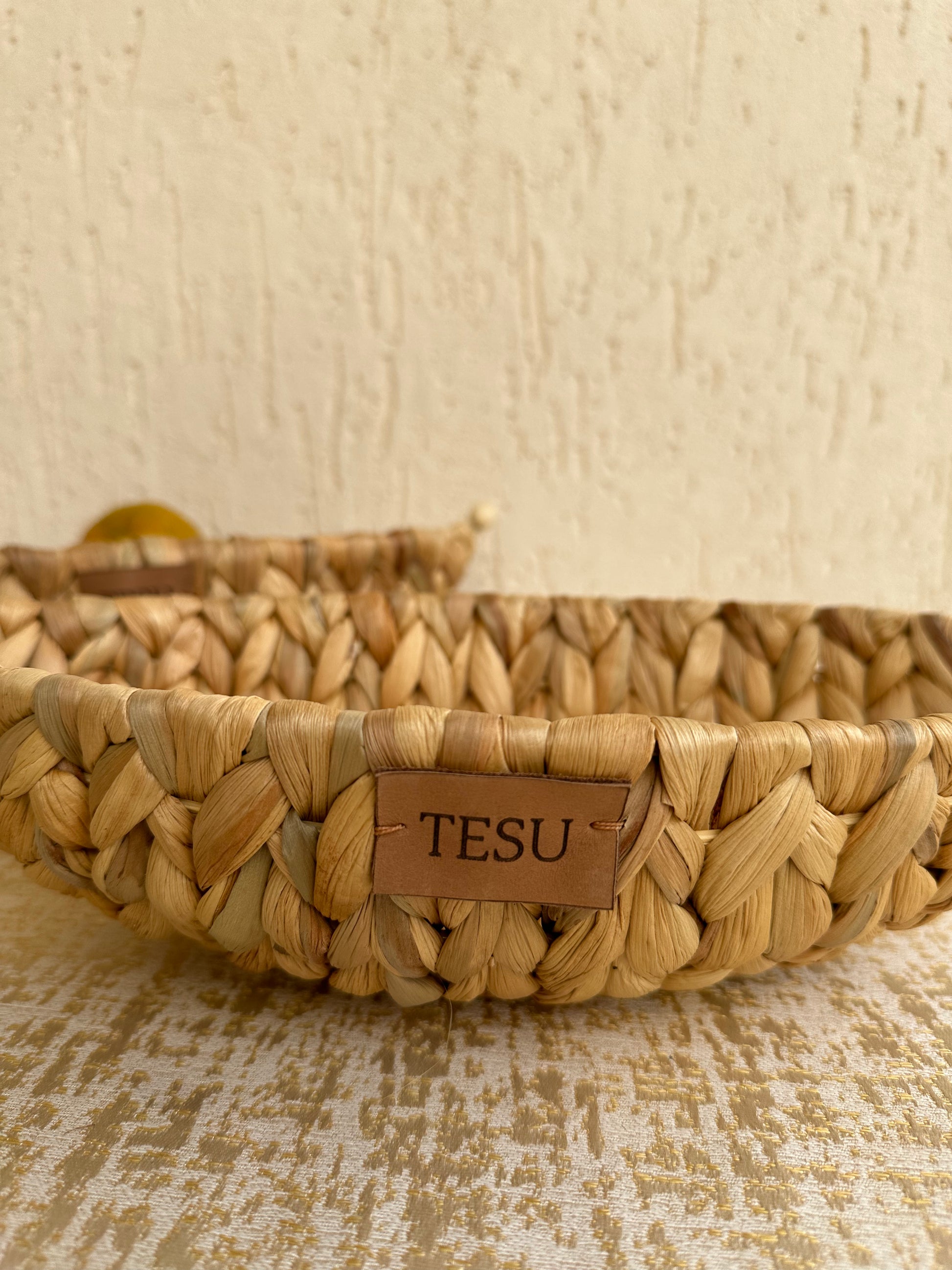 Water Hyacinth Boat Shaped Basket - TESU