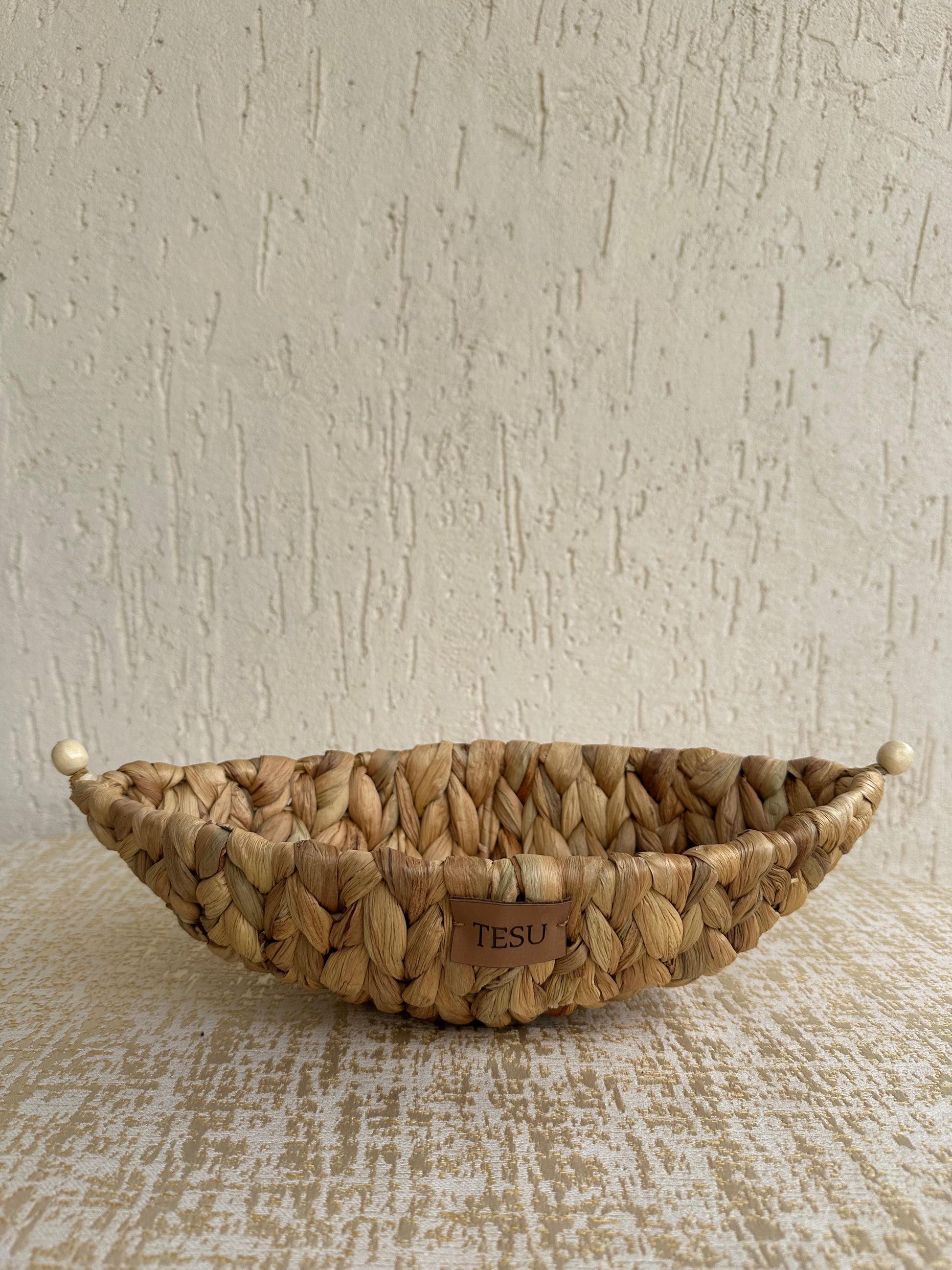 Water Hyacinth Boat Shaped Basket - TESU