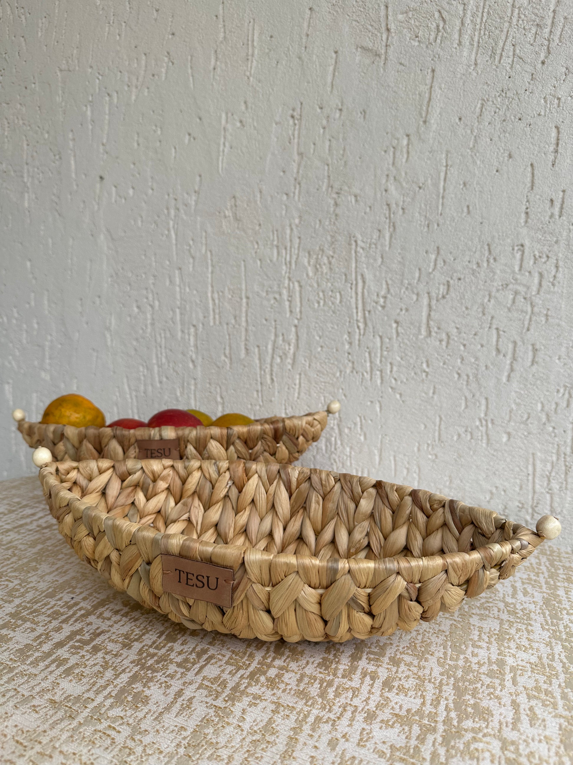Water Hyacinth Boat Shaped Basket - TESU