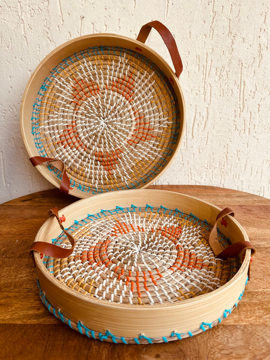 Seagrass with Spun Bamboo Tray - TESU