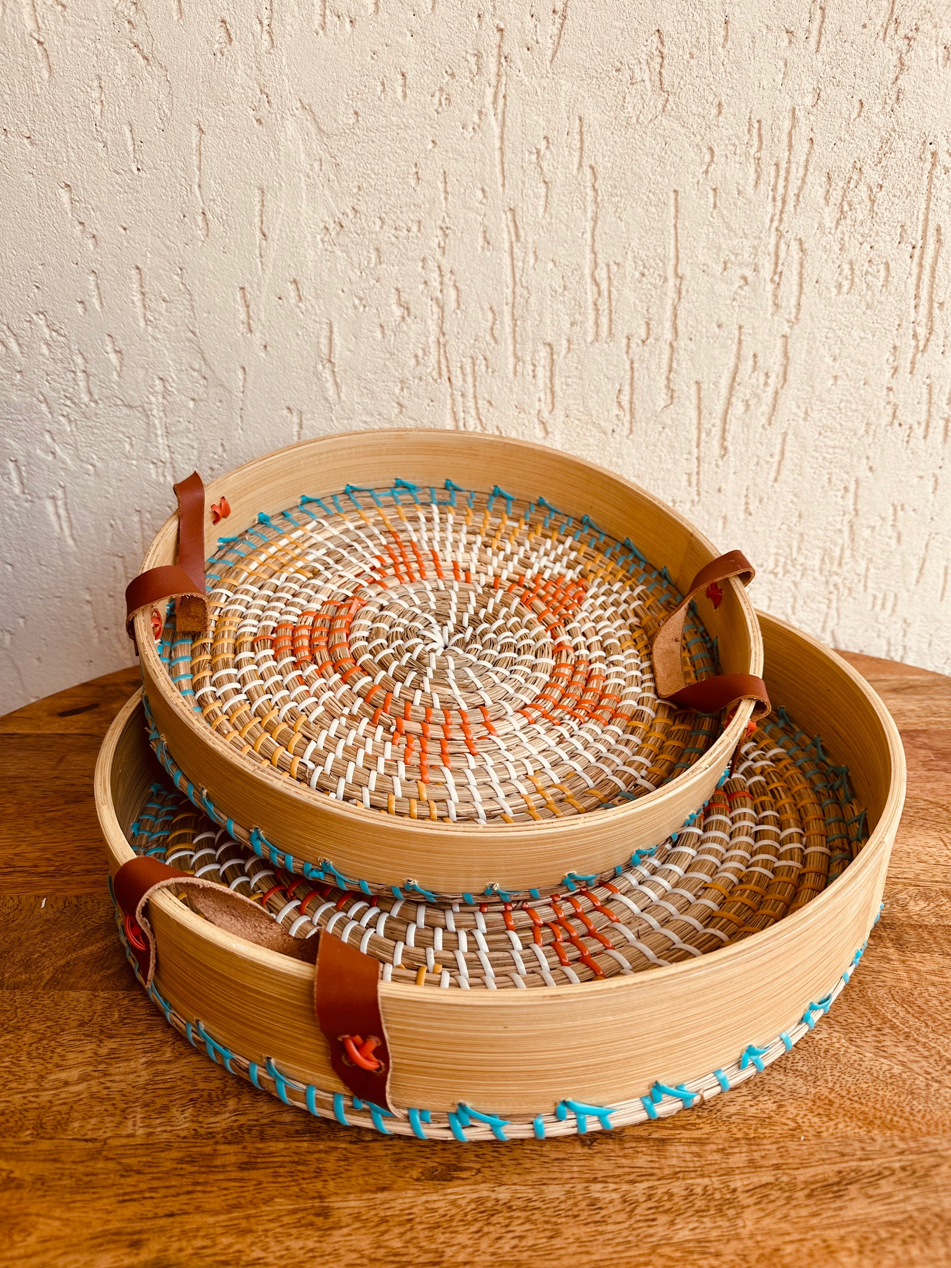 Seagrass with Spun Bamboo Tray - TESU