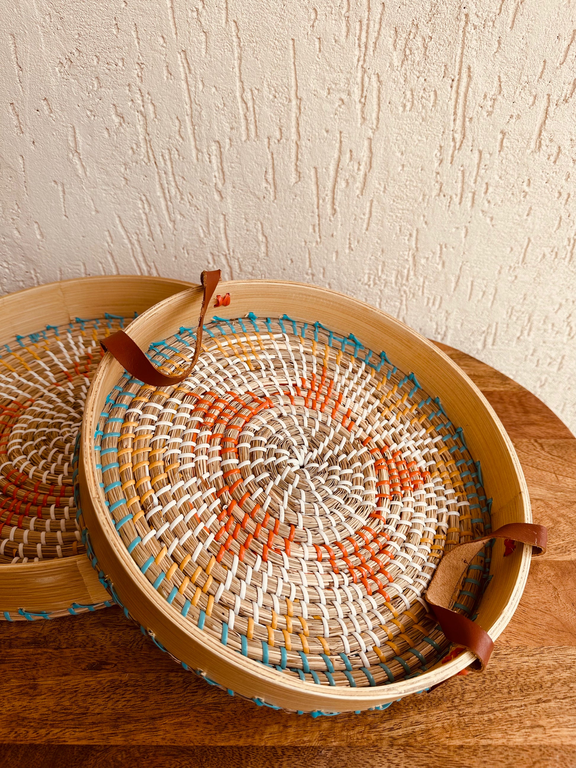 Seagrass with Spun Bamboo Tray - TESU