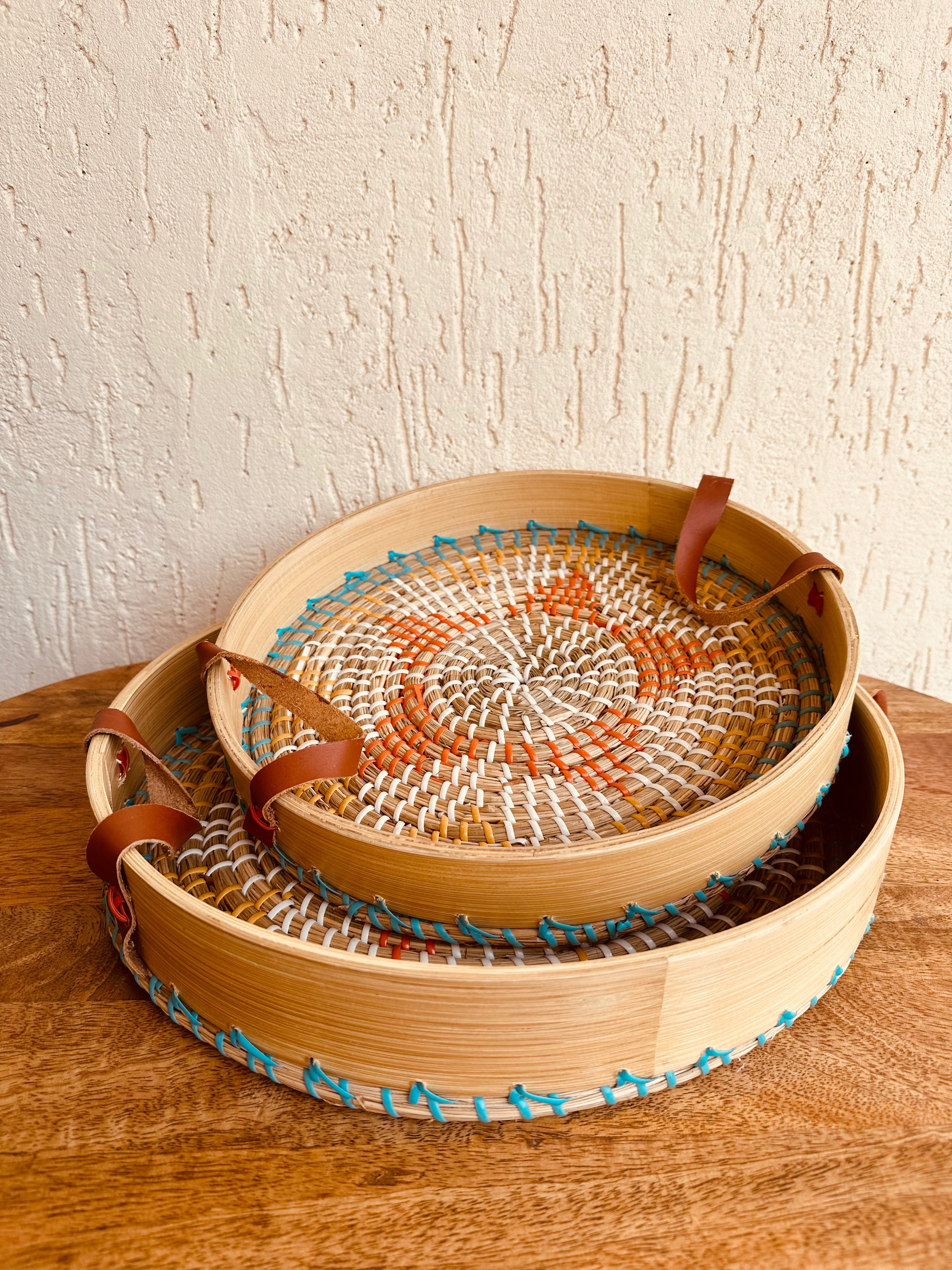 Seagrass with Spun Bamboo Tray - TESU