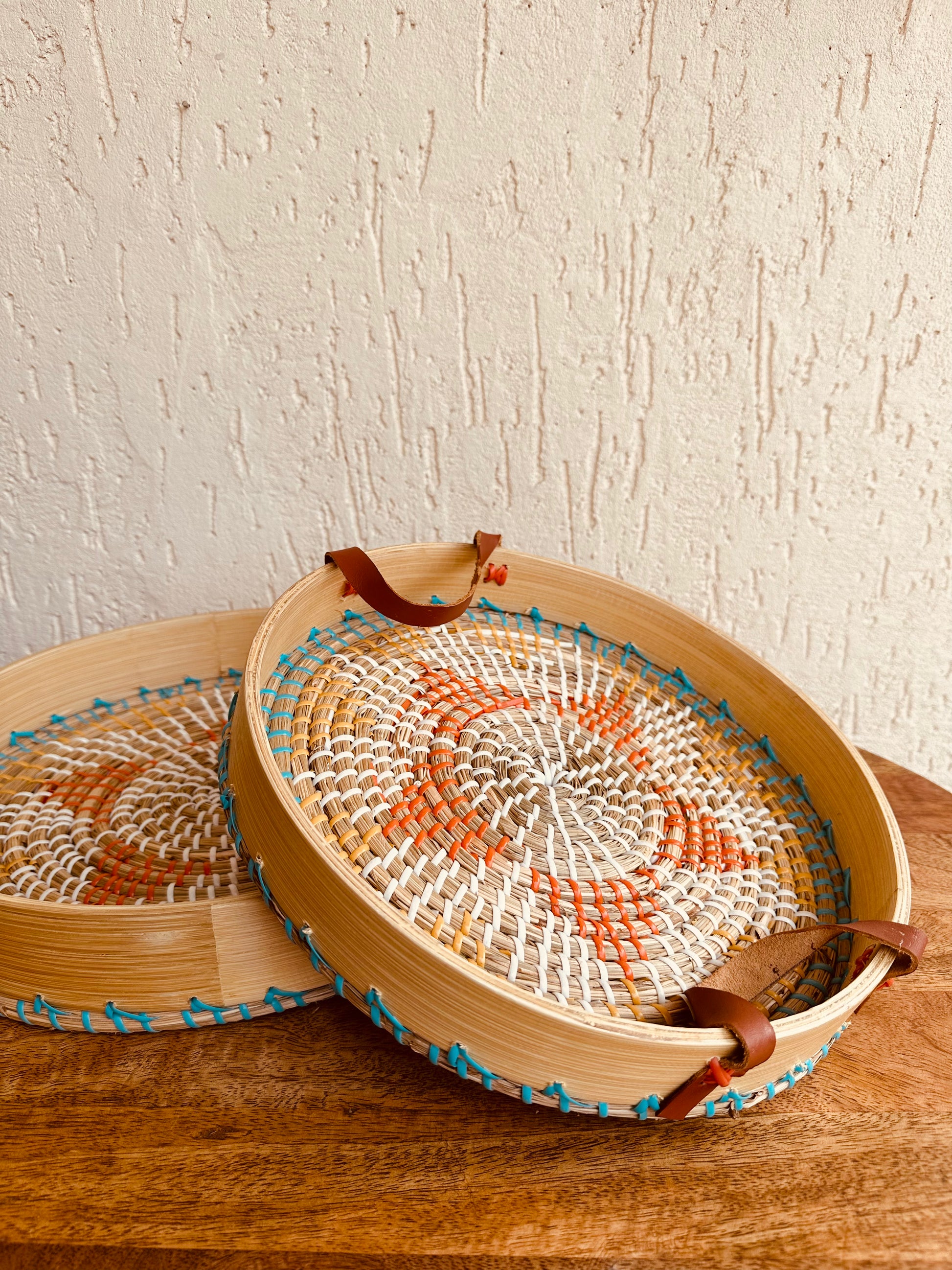 Seagrass with Spun Bamboo Tray - TESU