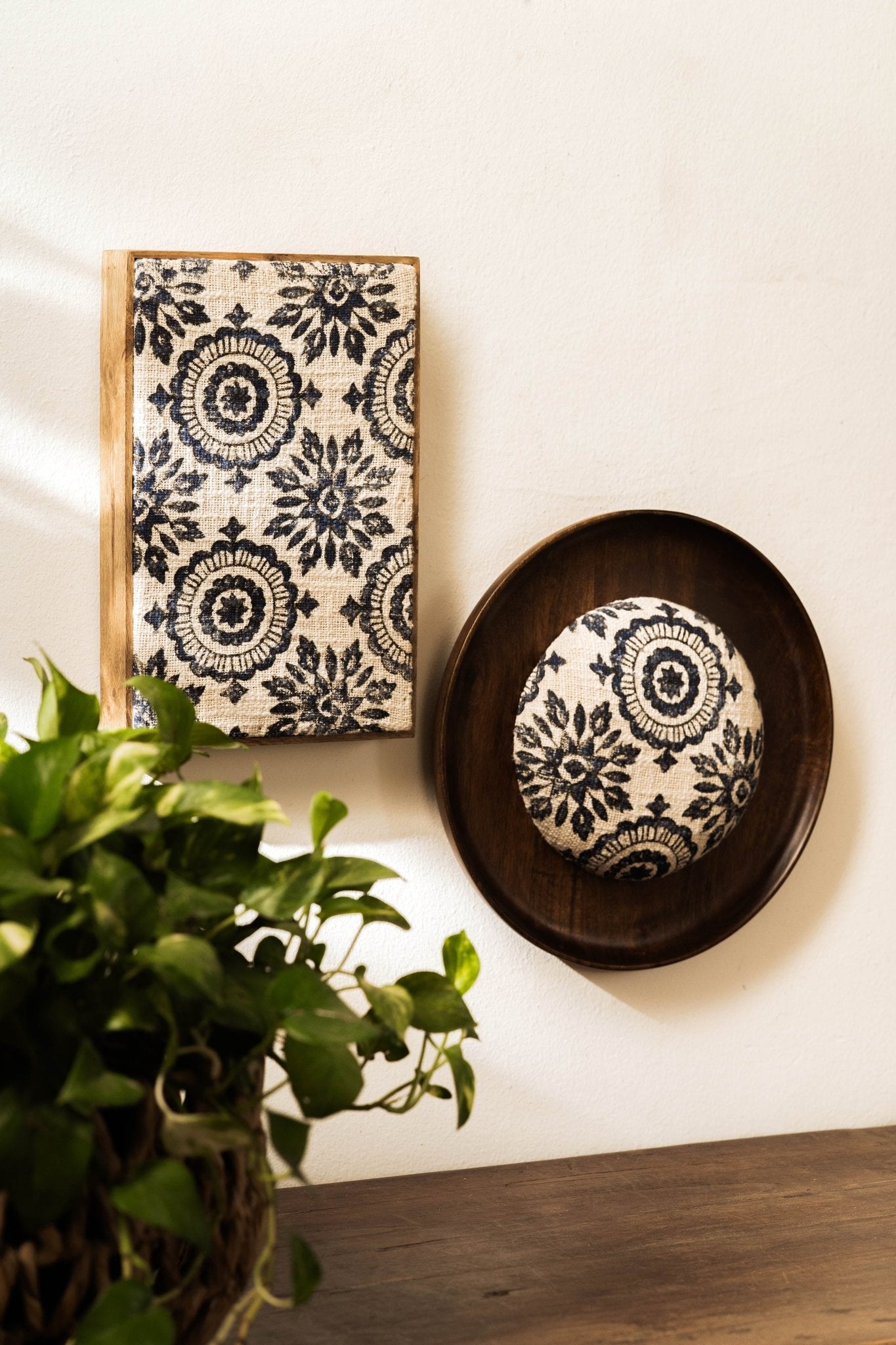 Threaded Treasures Wood and Fabric Wall Decor - Set of 2 - TesuWall Decor