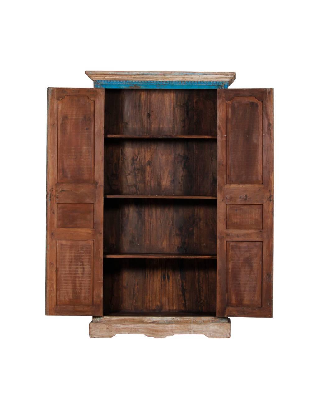 Turquoise Two Door Antique Almirah - TesuCabinets & Storage