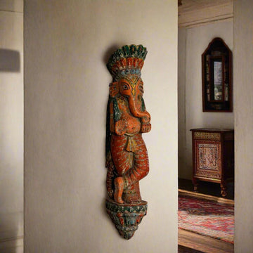Vintage Handcarved Ganesha Bracket - TesuWooden Bracket