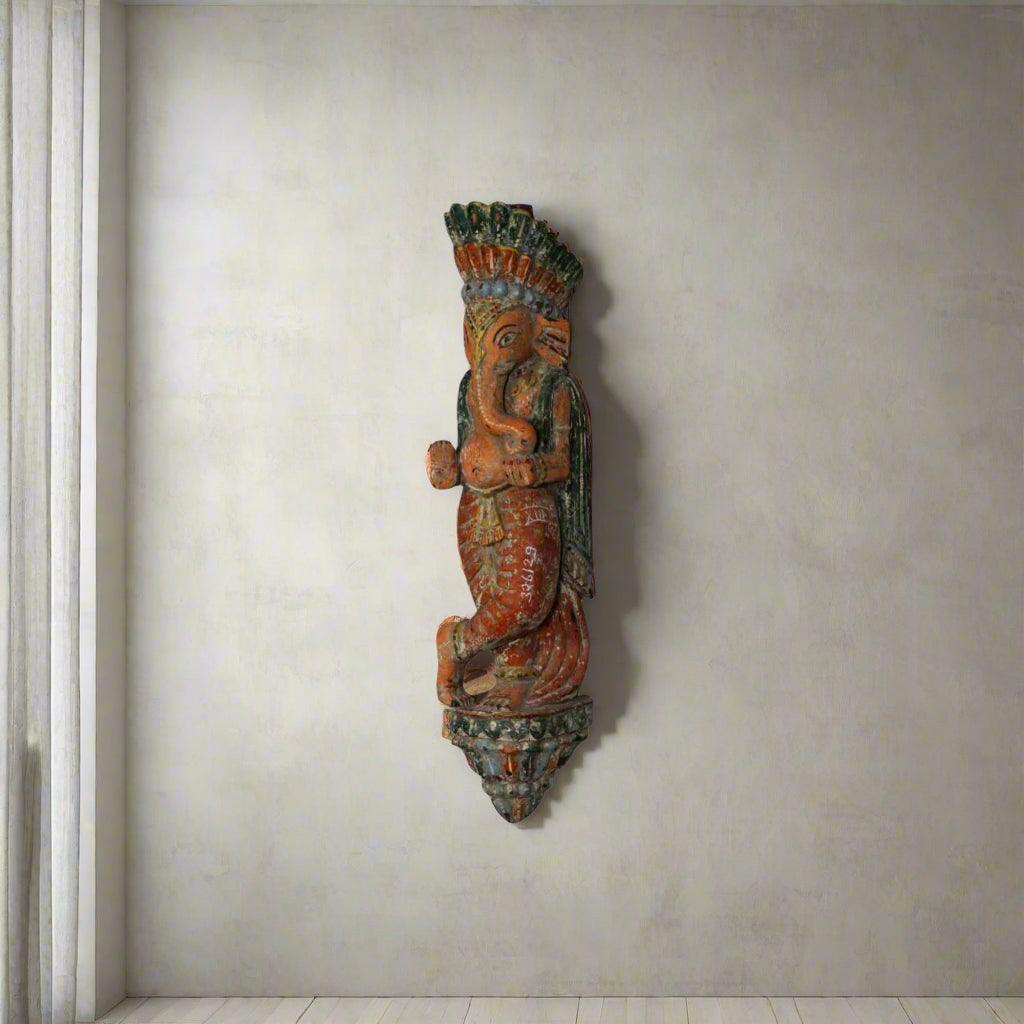 Vintage Handcarved Ganesha Bracket - TesuWooden Bracket