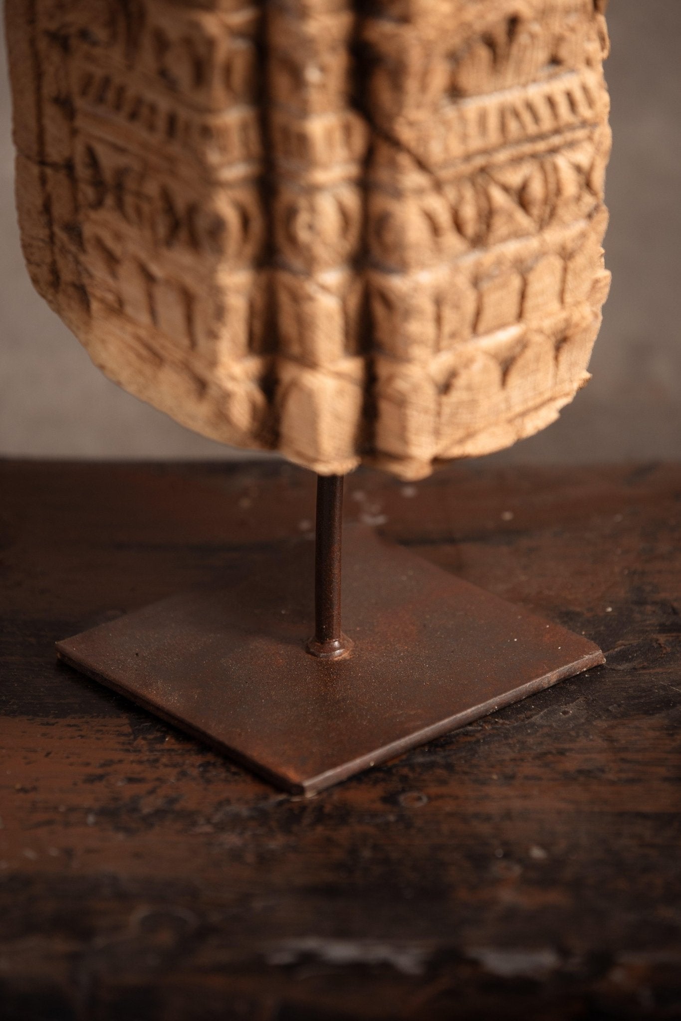 Vintage Handcarved Wooden Candle Stand - TesuCandles & Candle Holders