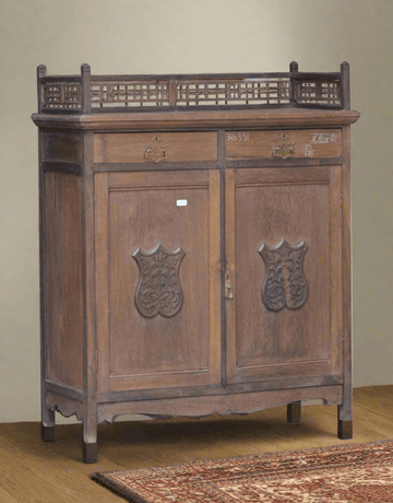 Vintage Ornate Wooden Cabinet - TesuCabinets & Storage