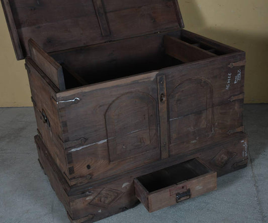 Vintage Wooden Iron Box - TesuCabinets & Storage