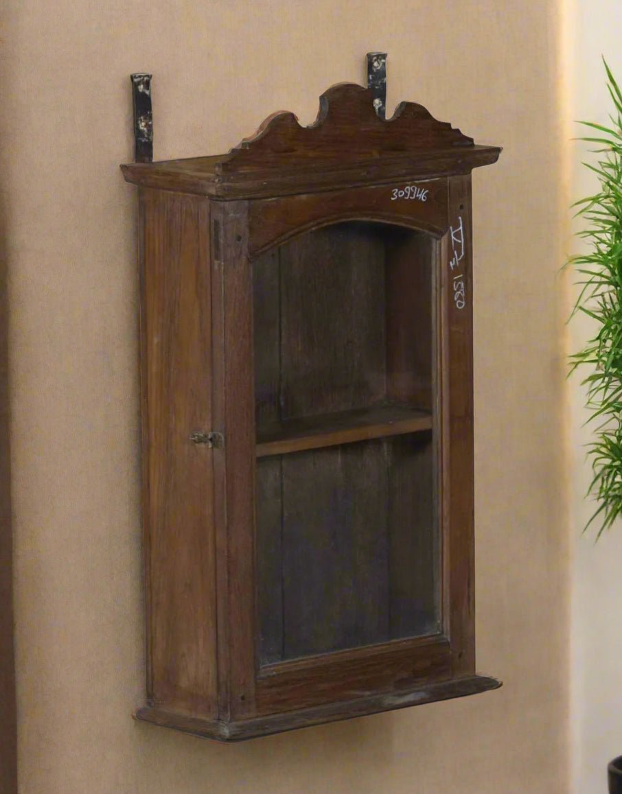 Wall Wooden Glass Showcase - TesuCabinets & Storage