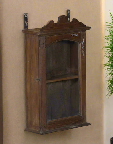 Wall Wooden Glass Showcase - TesuCabinets & Storage