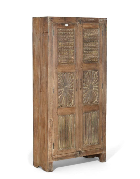 Wooden Carved Door Almirah - TesuCabinets & Storage