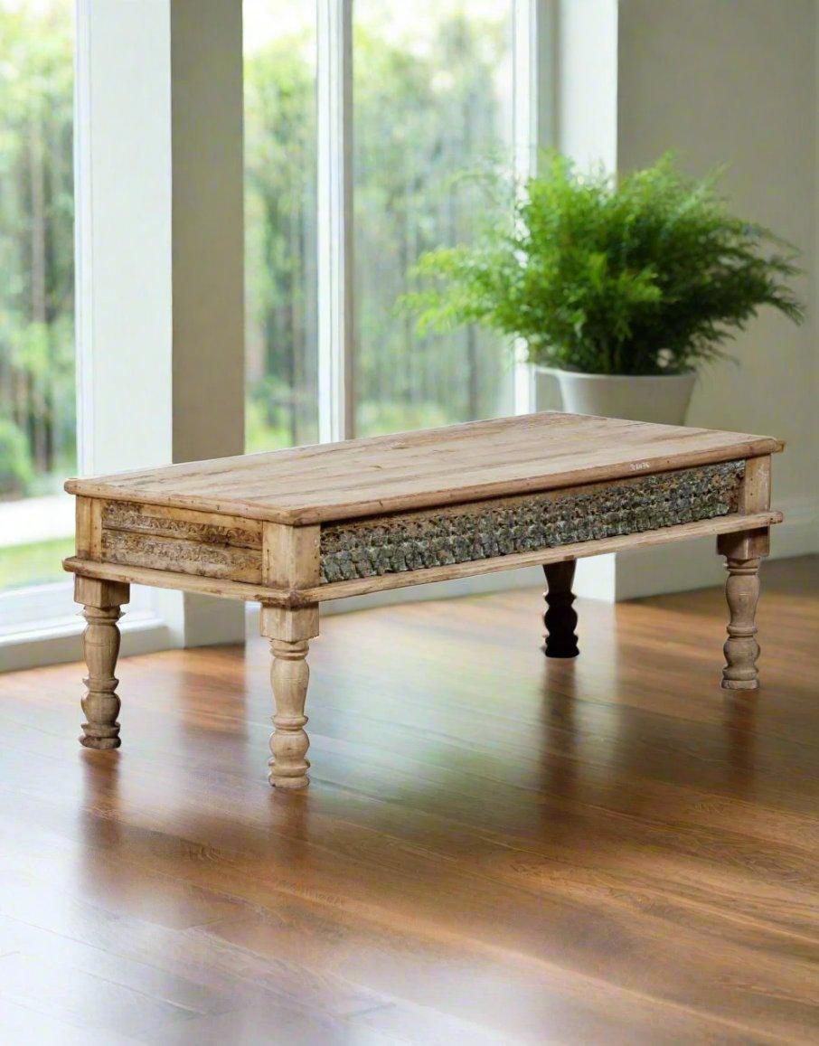 Wooden Handcarved Coffee Table - TesuTable