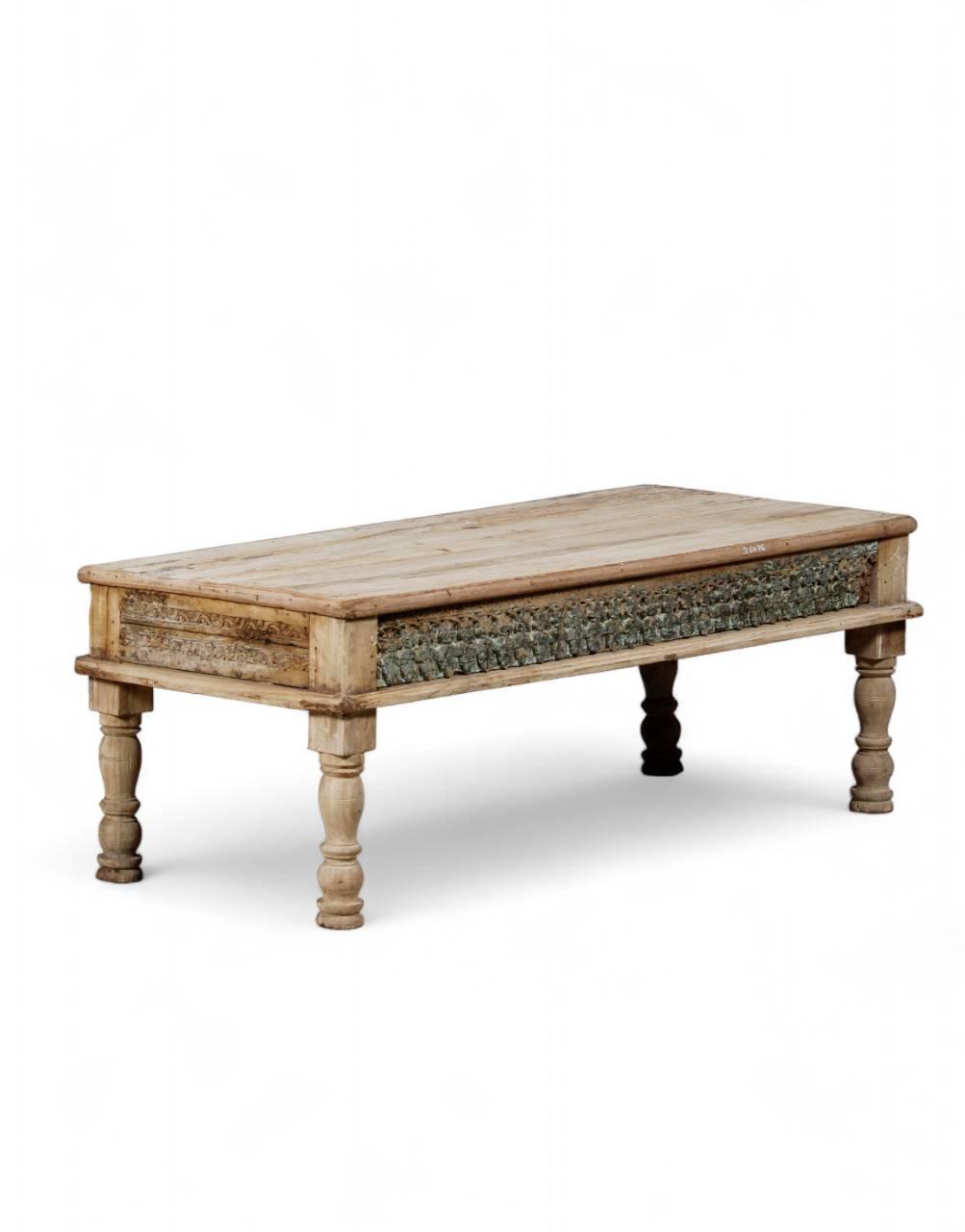 Wooden Handcarved Coffee Table - TesuTable