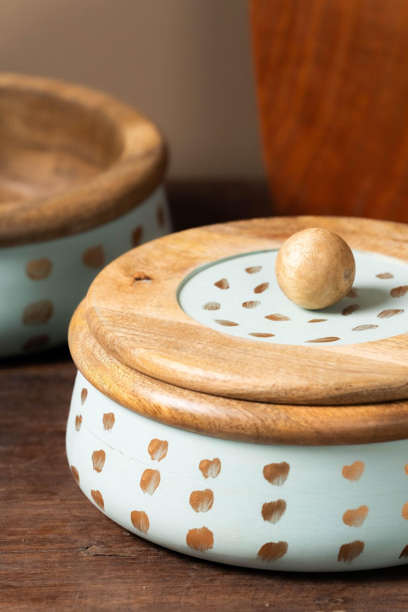 Wooden Handpainted Roti Box - TesuHome & Kitchen