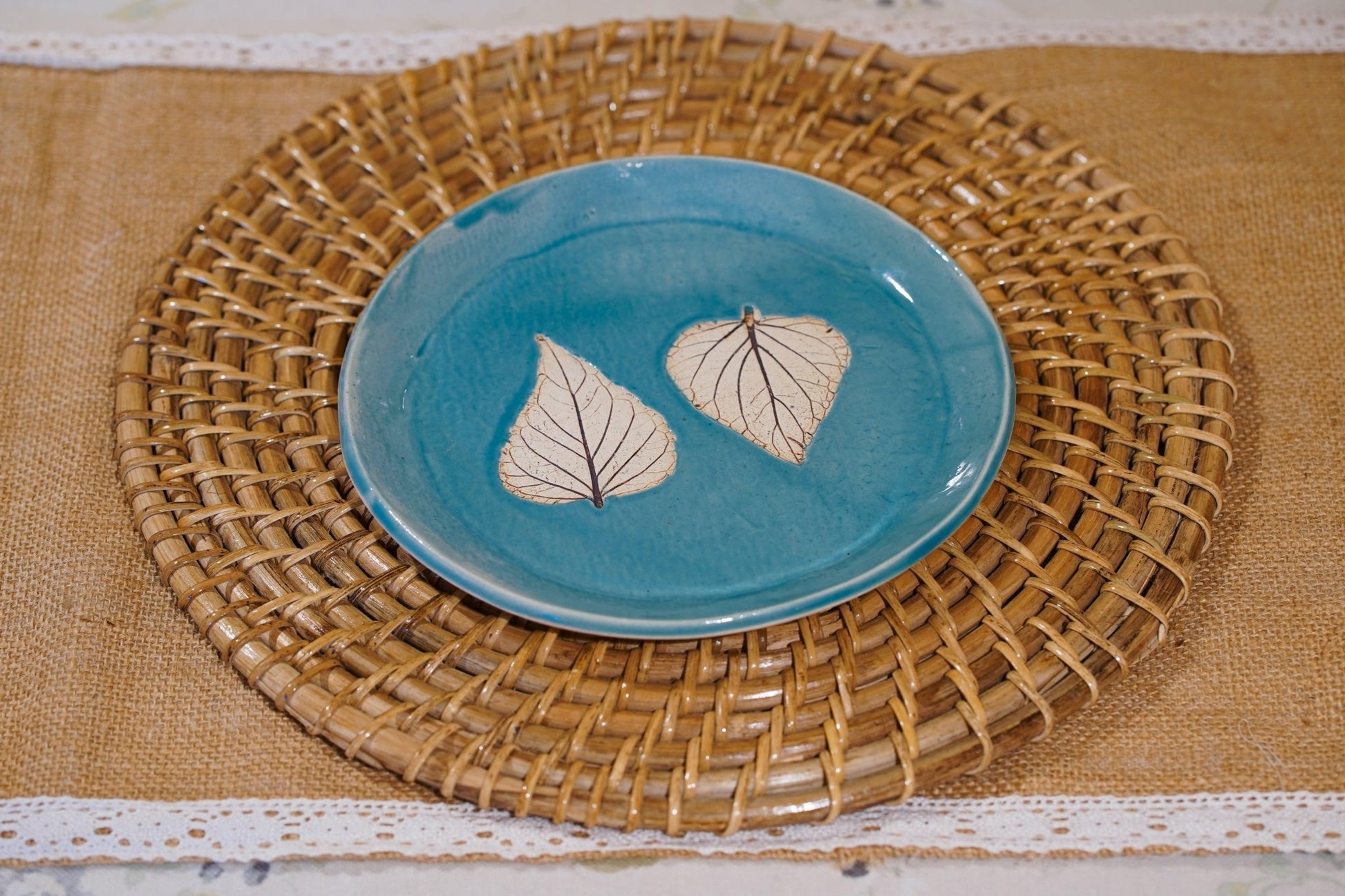 Cane Woven Round Placemats - ( Set of 2 ) - TesuHome & Kitchen