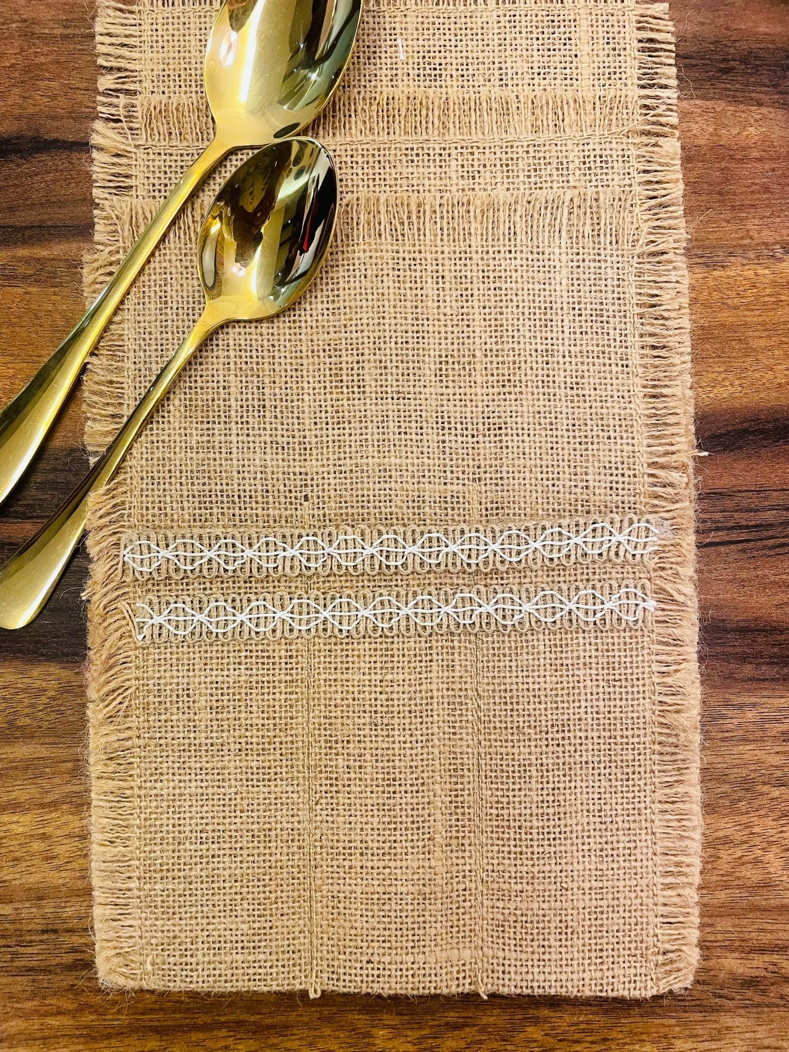 Jute Cutlery Case - Set of 4 - Neutral - TesuServeware