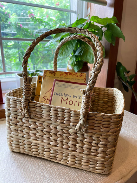 Kauna Grass Designer Basket with Handle - TesuBaskets