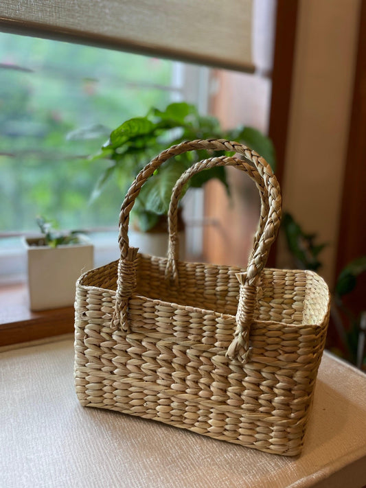 Kauna Grass Designer Basket with Handle - TesuBaskets