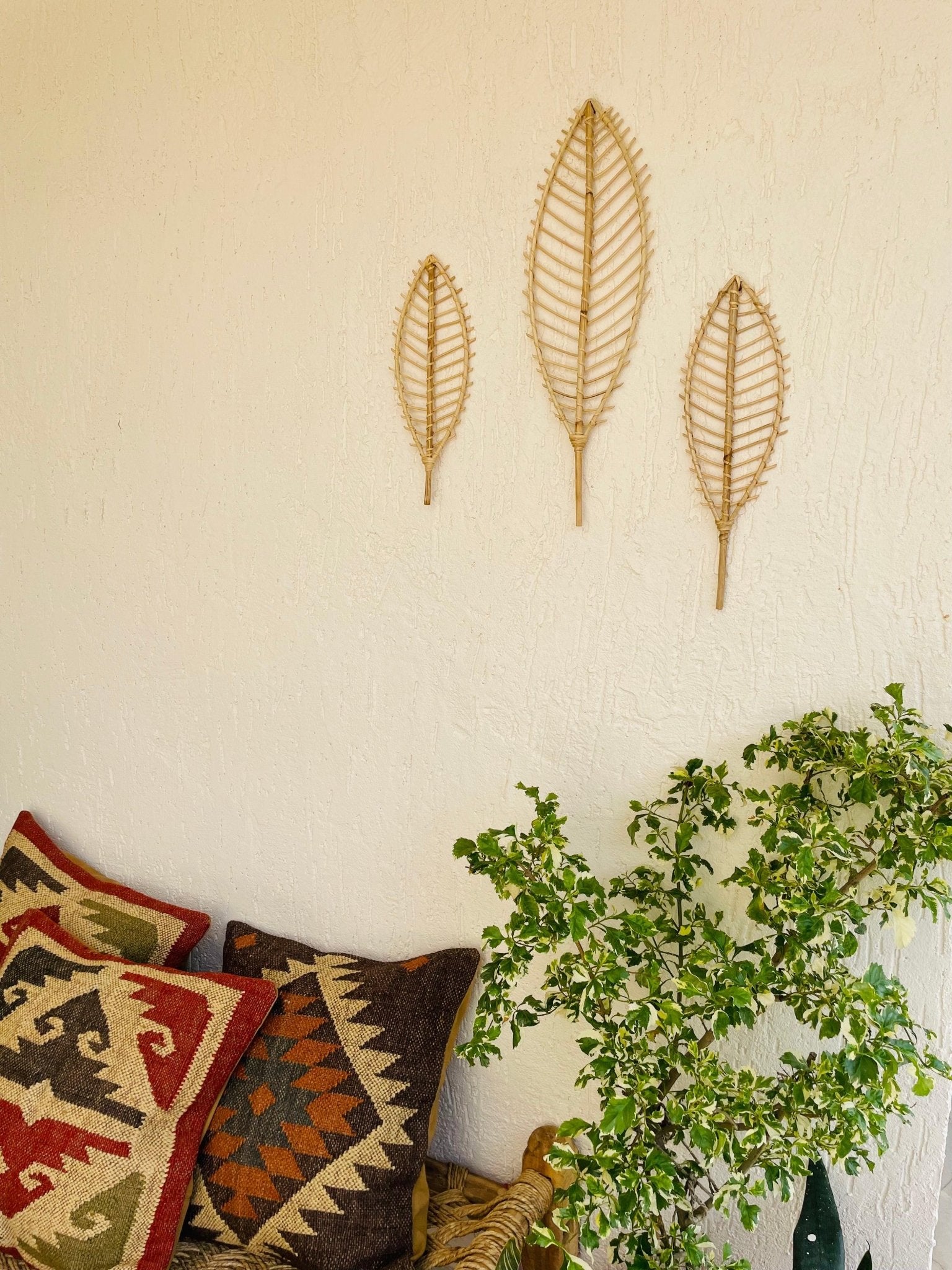 Leaf Cane Wall Decor - Set of 3 - TesuWall Decor