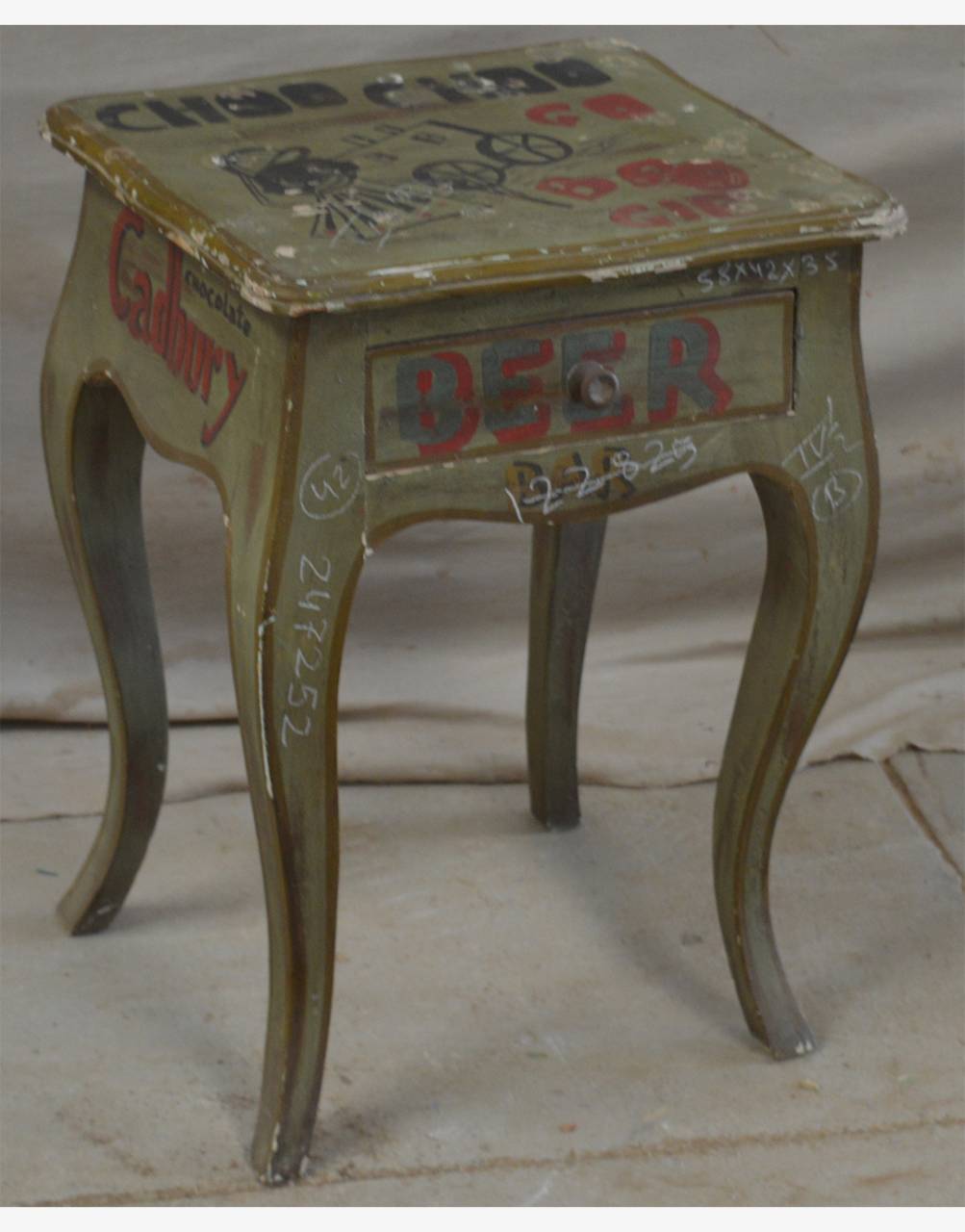 Vintage Typography Wooden Table