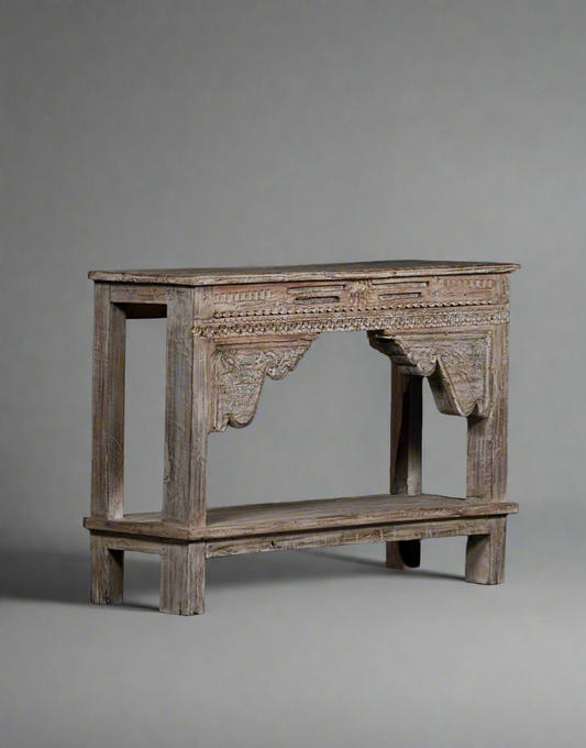 Antique Console Table with Carving
