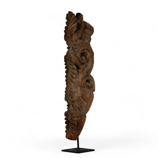 Wooden Bracket on Iron Stand