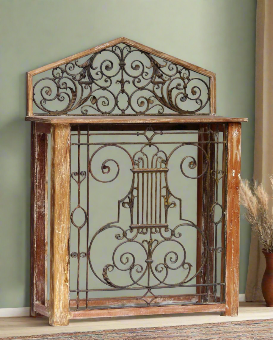 Wooden Iron Console